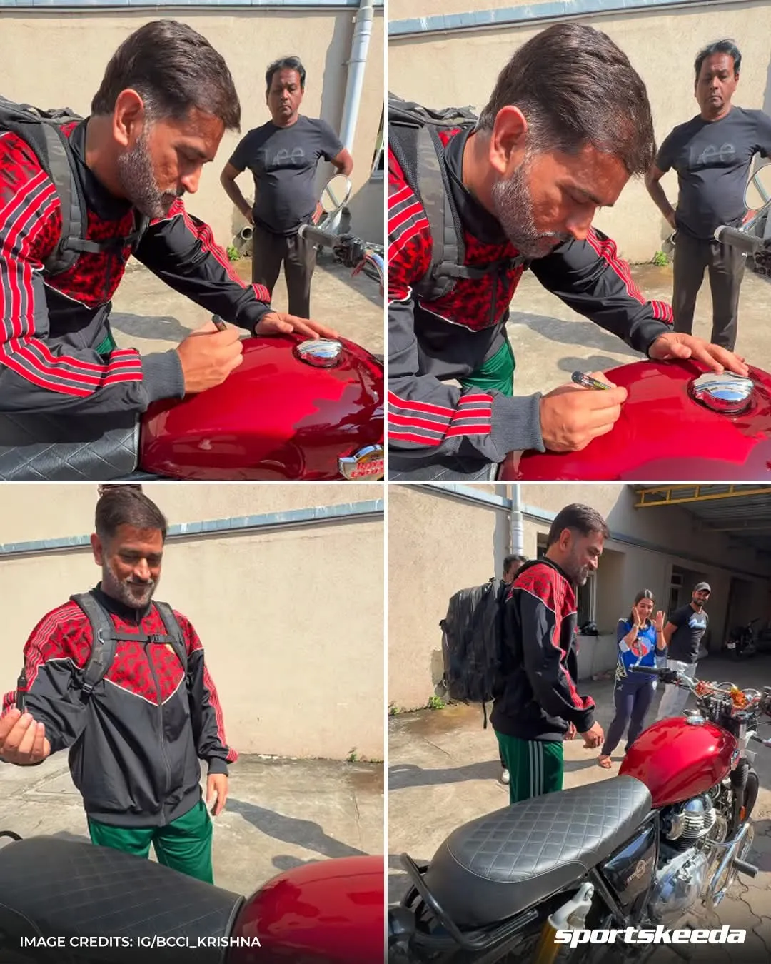 फैन के बाइक को देखकर खुश हुआ धोनी का दिल , फिर धोनी ने किया कुछ ऐसा जीत लिया फैन का दिल