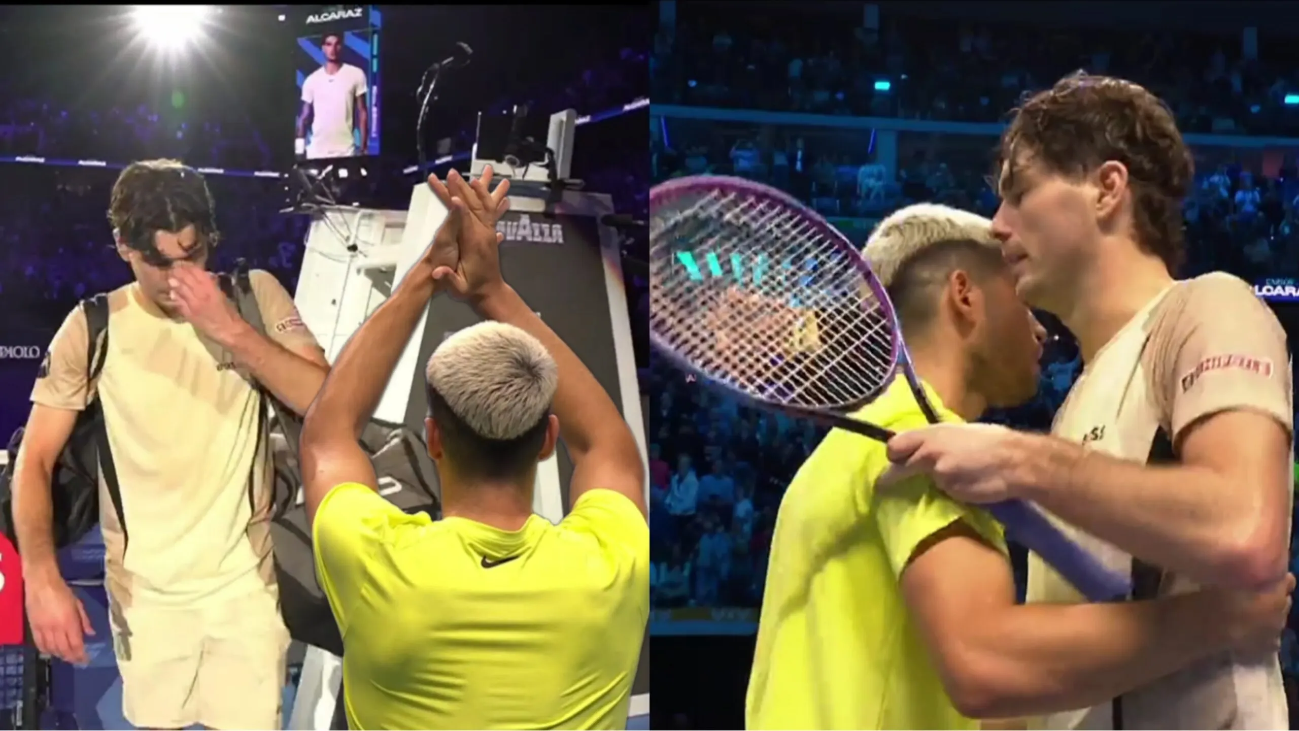 Carlos Alcaraz heart touching gesture for emotional Taylor Fritz showed good respect at Nitto ATP Finals