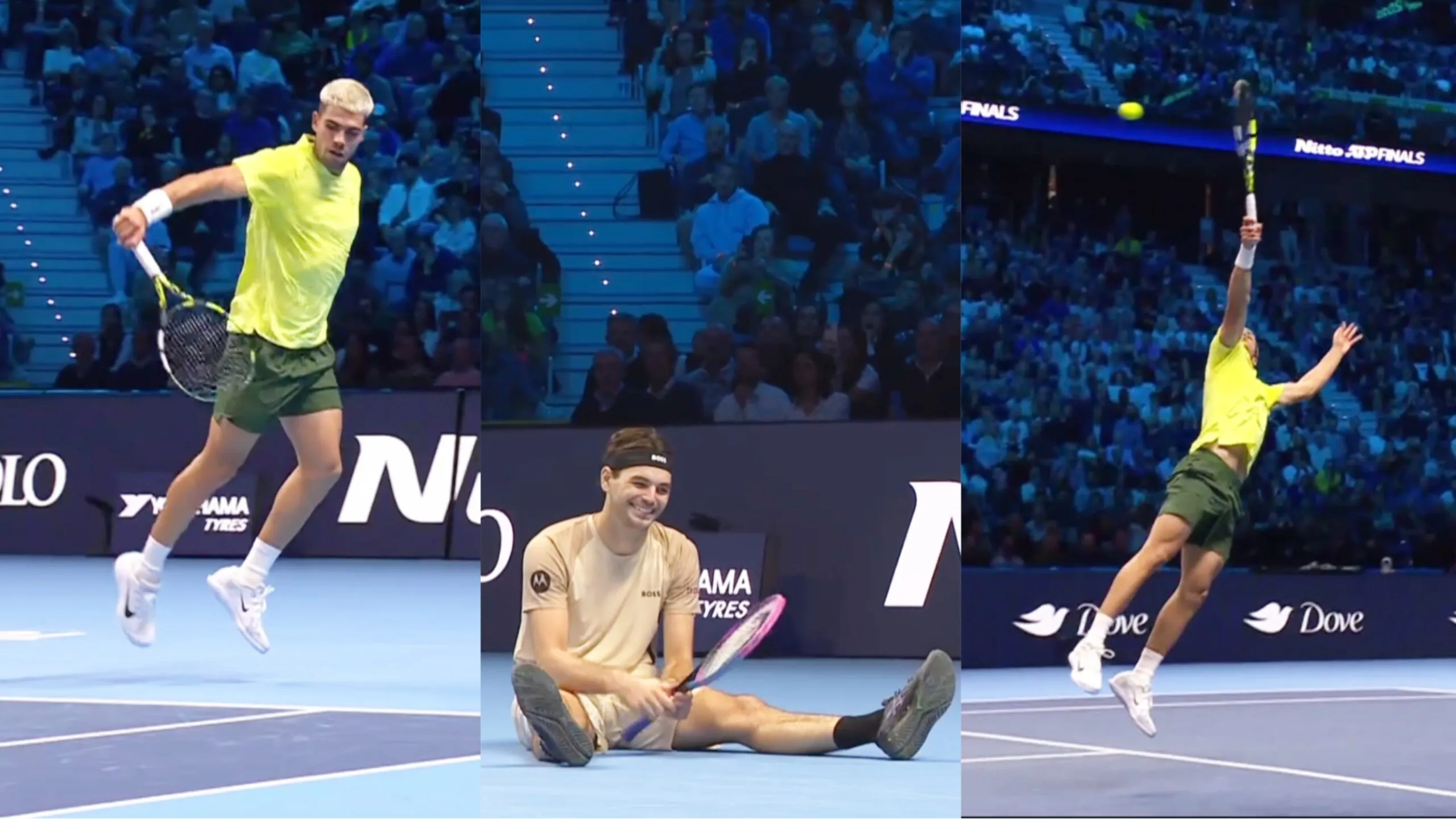 Carlos Alcaraz CRAZY One-Handed Backhand & Jumping Volley vs Taylor Fritz | ATP Finals Turin 2025